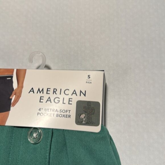 Snoopy Boxers Mens Small American Eagle Pocket Green - Picture 2 of 3